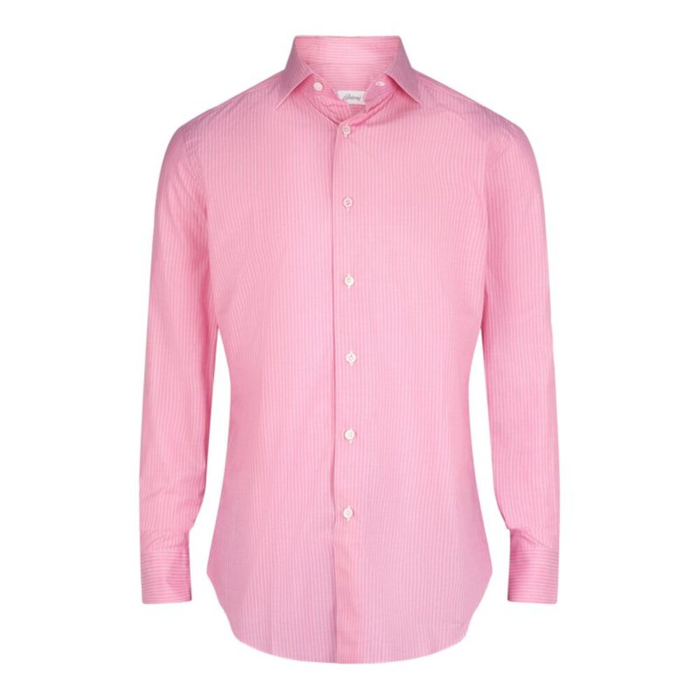 Brioni Slim-Fit Stripe Dress Shirt Multi Mens
